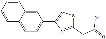 2-[4-(naphthalen-2-yl)-1,3-thiazol-2-yl]acetic acid Struktur