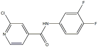 2-chloro-N-(3,4-difluorophenyl)pyridine-4-carboxamide Struktur