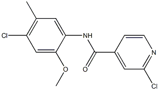 2-chloro-N-(4-chloro-2-methoxy-5-methylphenyl)pyridine-4-carboxamide Struktur