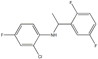 2-chloro-N-[1-(2,5-difluorophenyl)ethyl]-4-fluoroaniline Struktur