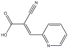 2-cyano-3-(pyridin-2-yl)prop-2-enoic acid Struktur