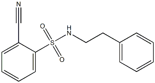 2-cyano-N-(2-phenylethyl)benzenesulfonamide Struktur