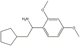 2-cyclopentyl-1-(2,4-dimethoxyphenyl)ethan-1-amine Struktur