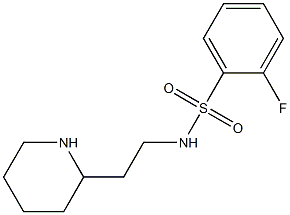 2-fluoro-N-(2-piperidin-2-ylethyl)benzenesulfonamide Struktur