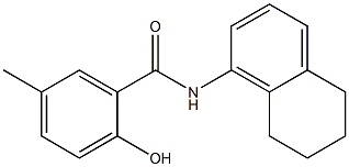 2-hydroxy-5-methyl-N-(5,6,7,8-tetrahydronaphthalen-1-yl)benzamide Struktur