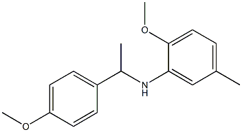 2-methoxy-N-[1-(4-methoxyphenyl)ethyl]-5-methylaniline Struktur