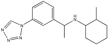 2-methyl-N-{1-[3-(1H-1,2,3,4-tetrazol-1-yl)phenyl]ethyl}cyclohexan-1-amine Struktur