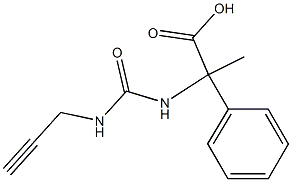 2-phenyl-2-{[(prop-2-ynylamino)carbonyl]amino}propanoic acid Struktur