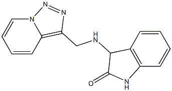 3-({[1,2,4]triazolo[3,4-a]pyridin-3-ylmethyl}amino)-2,3-dihydro-1H-indol-2-one Struktur