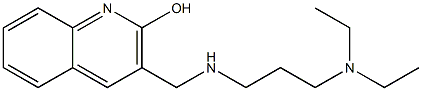 3-({[3-(diethylamino)propyl]amino}methyl)quinolin-2-ol Struktur