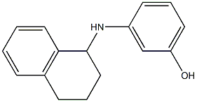 3-(1,2,3,4-tetrahydronaphthalen-1-ylamino)phenol Struktur