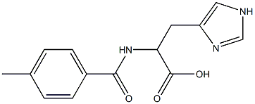 3-(1H-imidazol-4-yl)-2-[(4-methylbenzoyl)amino]propanoic acid Struktur