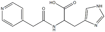 3-(1H-imidazol-4-yl)-2-[(pyridin-4-ylacetyl)amino]propanoic acid Struktur