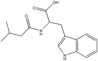 3-(1H-indol-3-yl)-2-[(3-methylbutanoyl)amino]propanoic acid Struktur