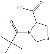 3-(2,2-dimethylpropanoyl)-1,3-thiazolidine-4-carboxylic acid Struktur