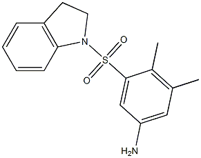 3-(2,3-dihydro-1H-indole-1-sulfonyl)-4,5-dimethylaniline Struktur