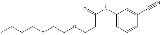 3-(2-butoxyethoxy)-N-(3-cyanophenyl)propanamide Struktur