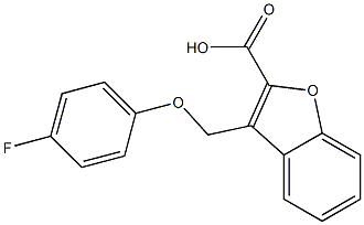 3-(4-fluorophenoxymethyl)-1-benzofuran-2-carboxylic acid Struktur