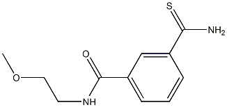 3-(aminocarbonothioyl)-N-(2-methoxyethyl)benzamide Struktur