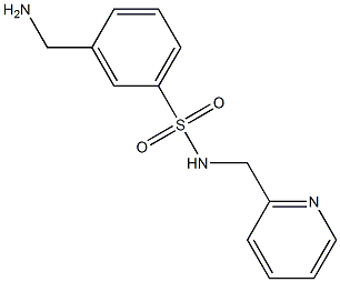 3-(aminomethyl)-N-(pyridin-2-ylmethyl)benzenesulfonamide Struktur