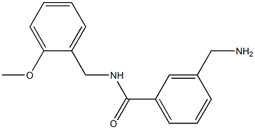 3-(aminomethyl)-N-[(2-methoxyphenyl)methyl]benzamide Struktur