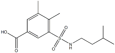 3,4-dimethyl-5-[(3-methylbutyl)sulfamoyl]benzoic acid Struktur