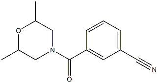 3-[(2,6-dimethylmorpholin-4-yl)carbonyl]benzonitrile Struktur