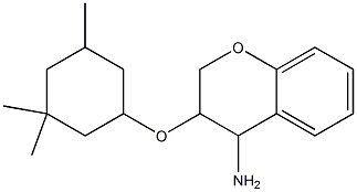 3-[(3,3,5-trimethylcyclohexyl)oxy]-3,4-dihydro-2H-1-benzopyran-4-amine Struktur