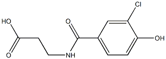 3-[(3-chloro-4-hydroxyphenyl)formamido]propanoic acid Struktur