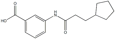 3-[(3-cyclopentylpropanoyl)amino]benzoic acid Struktur