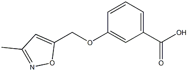 3-[(3-methyl-1,2-oxazol-5-yl)methoxy]benzoic acid Struktur