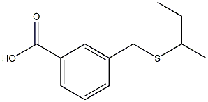 3-[(butan-2-ylsulfanyl)methyl]benzoic acid Struktur