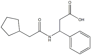 3-[(cyclopentylacetyl)amino]-3-phenylpropanoic acid Struktur