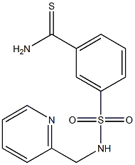 3-[(pyridin-2-ylmethyl)sulfamoyl]benzene-1-carbothioamide Struktur