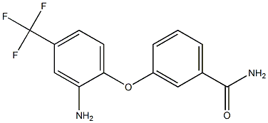 3-[2-amino-4-(trifluoromethyl)phenoxy]benzamide Struktur