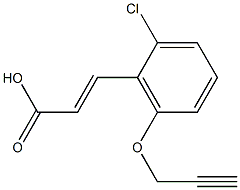 3-[2-chloro-6-(prop-2-yn-1-yloxy)phenyl]prop-2-enoic acid Struktur