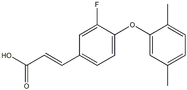 3-[4-(2,5-dimethylphenoxy)-3-fluorophenyl]prop-2-enoic acid Struktur