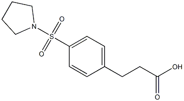 3-[4-(pyrrolidine-1-sulfonyl)phenyl]propanoic acid Struktur