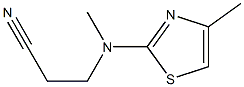 3-[methyl(4-methyl-1,3-thiazol-2-yl)amino]propanenitrile Struktur