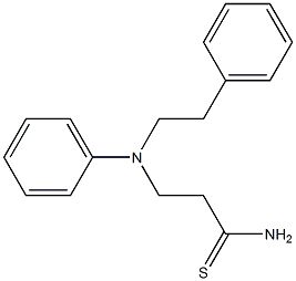 3-[phenyl(2-phenylethyl)amino]propanethioamide Struktur