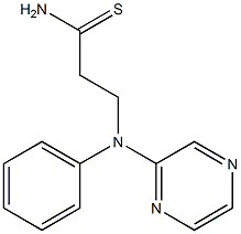 3-[phenyl(pyrazin-2-yl)amino]propanethioamide Struktur