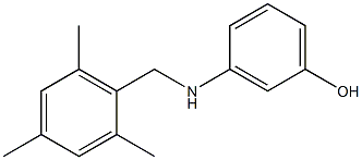 3-{[(2,4,6-trimethylphenyl)methyl]amino}phenol Struktur