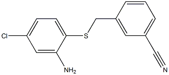 3-{[(2-amino-4-chlorophenyl)sulfanyl]methyl}benzonitrile Struktur