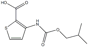 3-{[(2-methylpropoxy)carbonyl]amino}thiophene-2-carboxylic acid Struktur