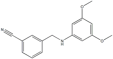 3-{[(3,5-dimethoxyphenyl)amino]methyl}benzonitrile Struktur