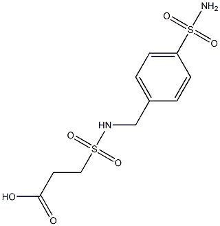 3-{[(4-sulfamoylphenyl)methyl]sulfamoyl}propanoic acid Struktur