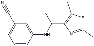 3-{[1-(2,5-dimethyl-1,3-thiazol-4-yl)ethyl]amino}benzonitrile Struktur