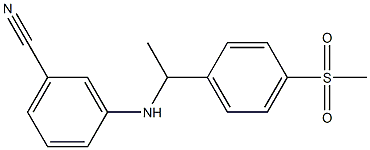 3-{[1-(4-methanesulfonylphenyl)ethyl]amino}benzonitrile Struktur