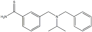 3-{[benzyl(propan-2-yl)amino]methyl}benzene-1-carbothioamide Struktur