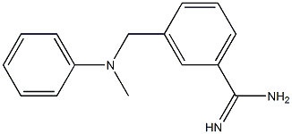 3-{[methyl(phenyl)amino]methyl}benzenecarboximidamide Struktur